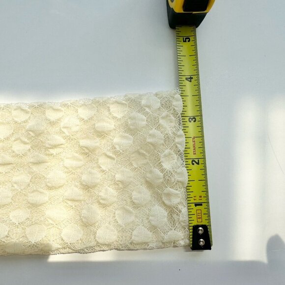 Lace Bolero Cardigan Small Ivory Feminine Fairy Polka Dots Layering - Picture 5 of 8